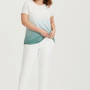 Torrid Teal Ombre Super Soft Shirt with Tie Back size 1